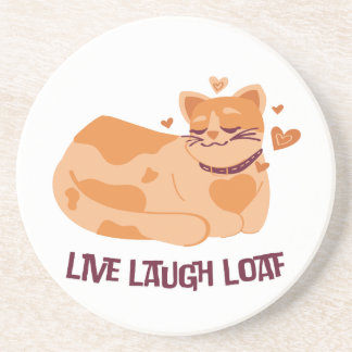 Live Laugh Loaf Cat Coasters Getränkeuntersetzer