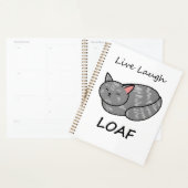 Live Laugh Loaf Gray Tabby Cat Organizer Planer (Anzeige)