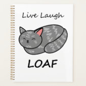 Live Laugh Loaf Gray Tabby Cat Organizer Planer (Vorderseite)