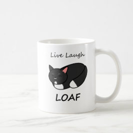 Live Laugh Loaf Tuxedo Cat Tasse