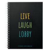 Live Laugh Lobby-Notebook - Cartoon schreiben Notizblock (Vorderseite)