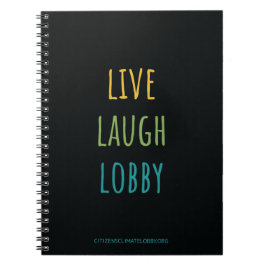 Live Laugh Lobby-Notebook - Cartoon schreiben Notizblock