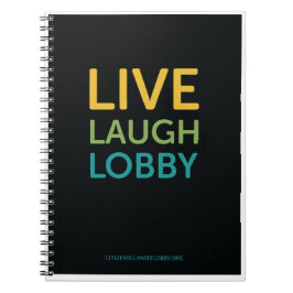 Live Laugh Lobby-Notebook - Schwarz Notizblock