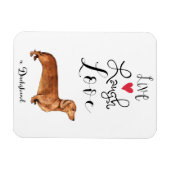 Live Laugh Love a Dachshund Magnet (Horizontal)