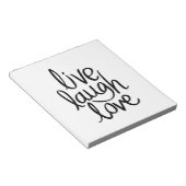 Live Laugh Love – Classic Inspirational Typography Notizblock (angewinkelt)