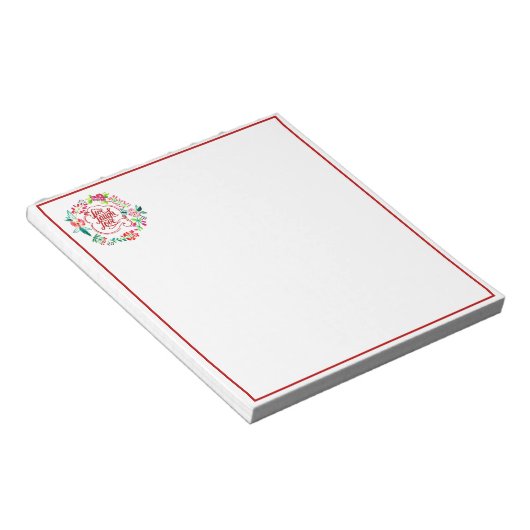 Live laugh love floral notizblock (angewinkelt)