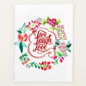 Live laugh love floral planer (Vorderseite)