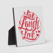 Live Laugh Love Fotoplatte (Vorderseite)