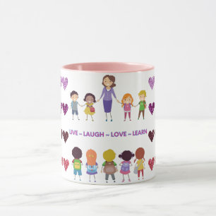 Live ~ Laugh ~ Love ~ Learn Lehrer Tasse