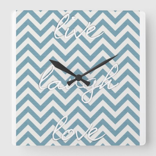 Live, Laugh & Love Quadratische Wanduhr (Vorderseite)