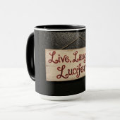 Live, Laugh, Lucifer Tasse (Vorderseite Links)