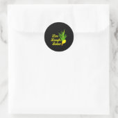 Live Laugh Lulav Etrog Happy Sukkot Jewish Sukkah Runder Aufkleber (Tasche)