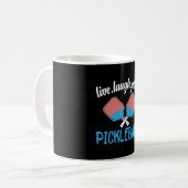 Live Laugh Play Pickleball Kaffeetasse (Vorderseite Links)