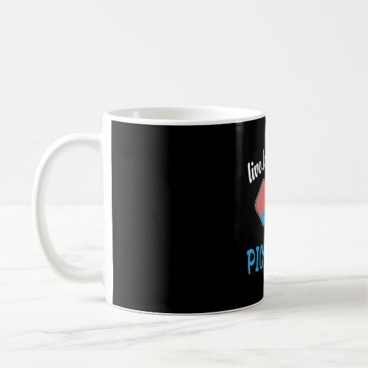 Live Laugh Play Pickleball Kaffeetasse (Links)
