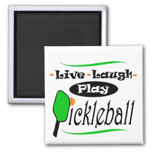 Live Laugh Play Pickleball Pickleball Spieler Gif Magnet