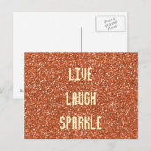 Live Laugh Sparkle Postkarte (Vorne/Hinten)