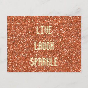 Live Laugh Sparkle Postkarte