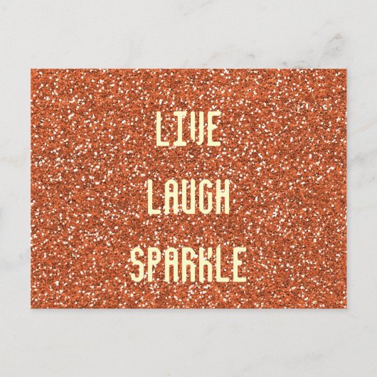 Live Laugh Sparkle Postkarte (Vorderseite)