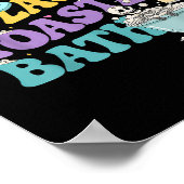 Live Laugh Toaster Bath Funny Skeleton Meme Dark H Poster (Ecke)
