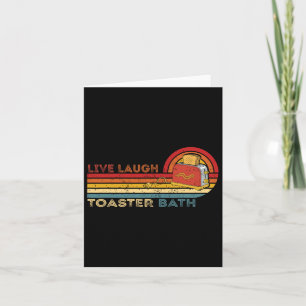 Live Laugh Toaster Das Vintage Skeleton Meme Dark Karte