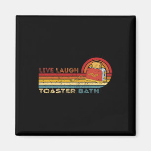 Live Laugh Toaster Das Vintage Skeleton Meme Dark  Magnet