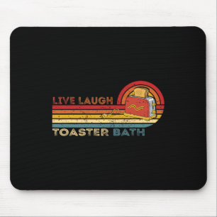 Live Laugh Toaster Das Vintage Skeleton Meme Dark  Mousepad