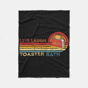 Live Laugh Toaster Th Vintage Skelett Meme Dunkel Fleecedecke