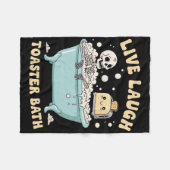 Live Laugh Toaster The Funny Skeleton Meme Dark Hu Fleecedecke (Vorderseite (Horizontal))