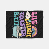 Live Laugh Toaster The Funny Skeleton Meme Dark Hu Fleecedecke (Vorderseite (Horizontal))