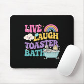 Live Laugh Toaster The Funny Skeleton Meme Dark Hu Mousepad (Mit Mouse)