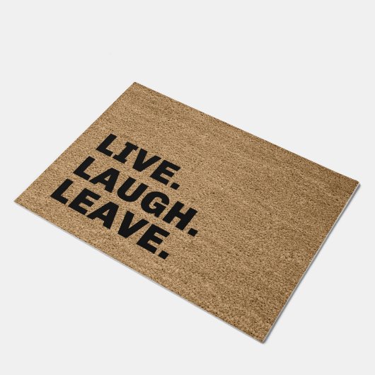 Live-Laugh-Verlass Fußmatte (Schrägansicht)