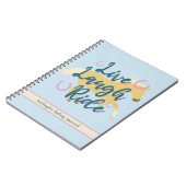 Live-Laugheit - Aquamarin + Palomino Reiten Notizblock (Linke Seite)