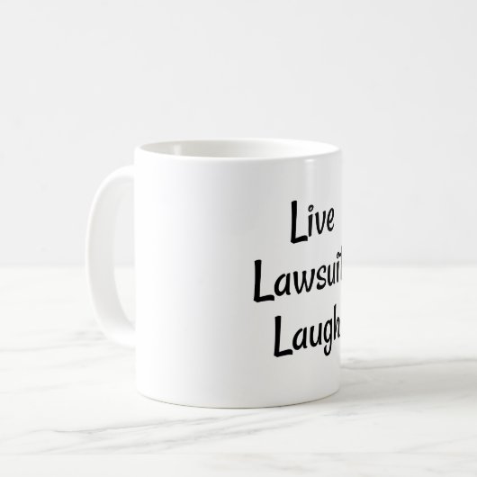 Live Lawsuit Kaffeetasse (Vorderseite Links)