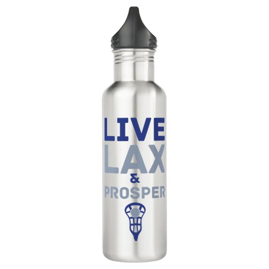 Live LAX und Prosper Lacrosse Edelstahlflasche (Links)