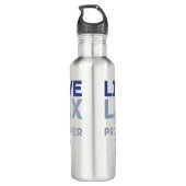 Live LAX und Prosper Lacrosse Edelstahlflasche (Rückseite)