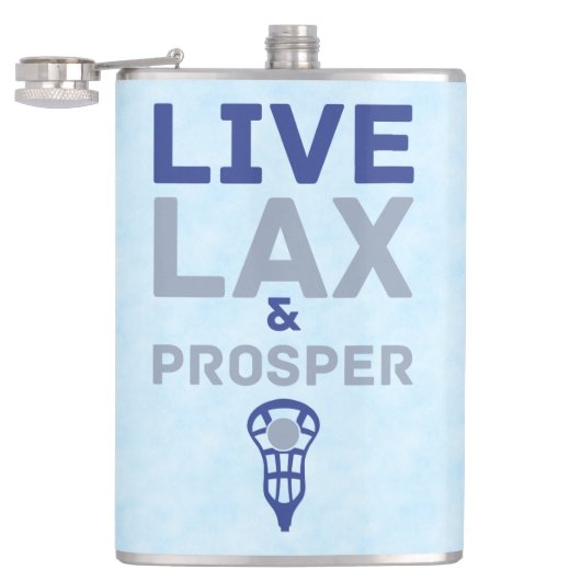 Live LAX und Prosper Lacrosse Flask Flachmann (Geöffnet)