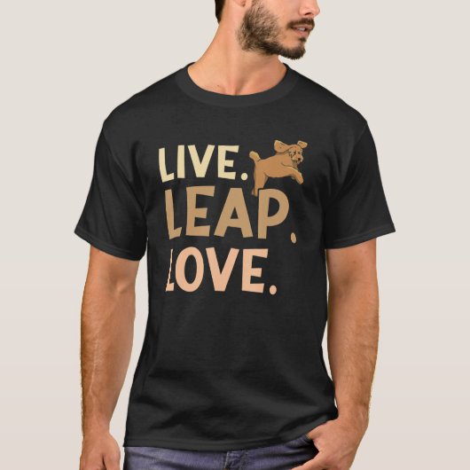 Live Leap Love Dock Diving Canine Water Sport Dock T-Shirt (Vorderseite)