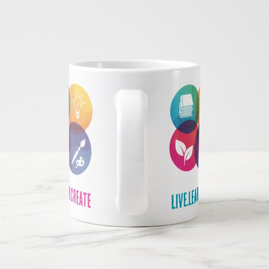 Live.Learn.Create Jumbo-Kaffee-Tasse Jumbo-Tasse (Rückseite)