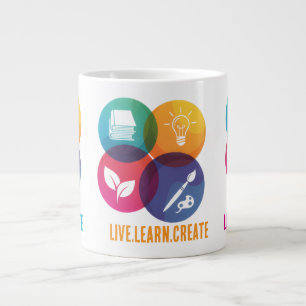 Live.Learn.Create Riesentasse Jumbo-Tasse