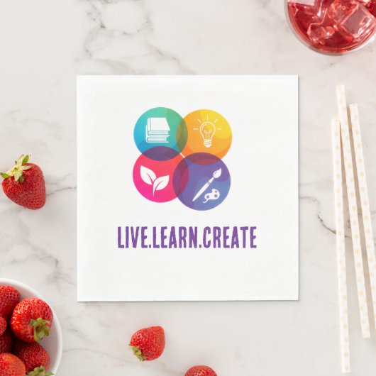Live.Learn.Create Serviette (Beispiel)