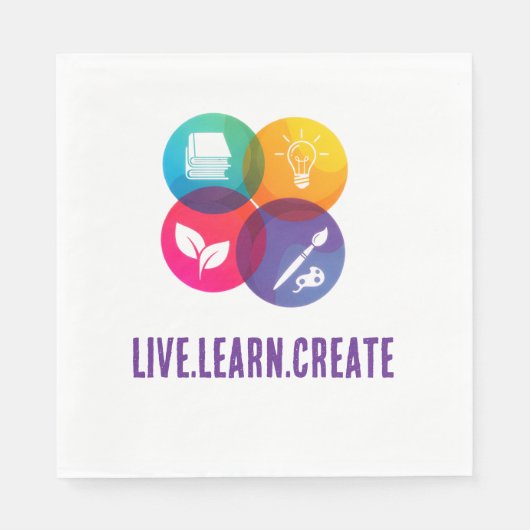 Live.Learn.Create Serviette (Vorderseite)