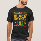 Live Learn Make Black History Month Curly Natural  T-Shirt (Vorderseite)