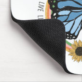 Live-Leben in Vollblut Schmetterling Sonnenblumen Mousepad (Ecke)