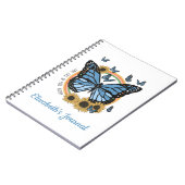 Live-Leben in Vollblut Schmetterling Sonnenblumen Notizblock (Linke Seite)