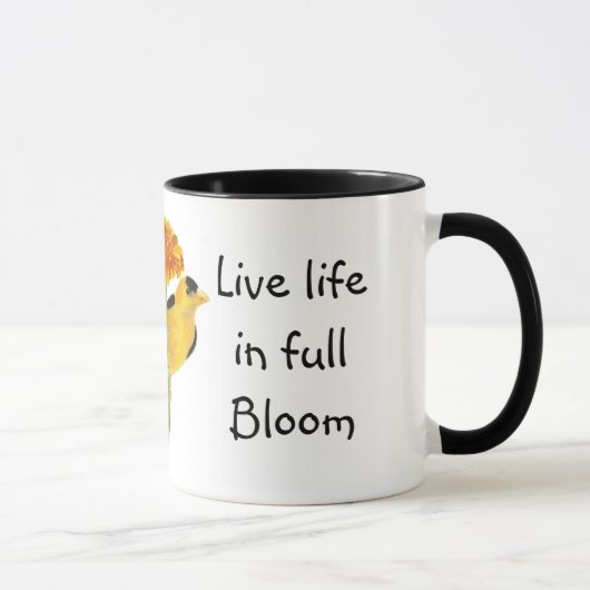 Live-Leben in voller Blüte Inspirationsquellen Tasse (Rechts)
