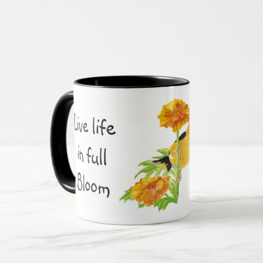 Live-Leben in voller Blüte Inspirationsquellen Tasse (Vorderseite Links)