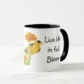 Live-Leben in voller Blüte Inspirationsquellen Tasse (VorderseiteRechts)
