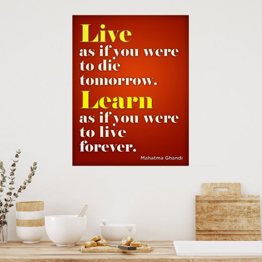 Live & Lernen Poster (Küche)