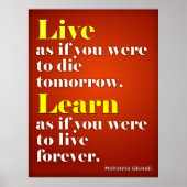 Live & Lernen Poster (Vorne)