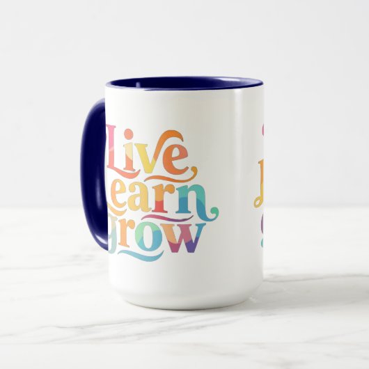 Live-Lernen wächst Tasse (Vorderseite Links)